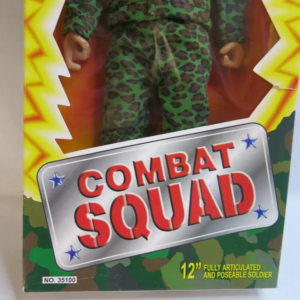 VINTAGE 1990s Combat Squad Soldier Military Doll Toy  New In Box Army Action